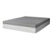 Cama Box Viúva Bege com Colchão Guldi Dream Mola Ensacada (30x128x188) e 2 Travesseiros Guldi Soft Nasa Cinza e Branco