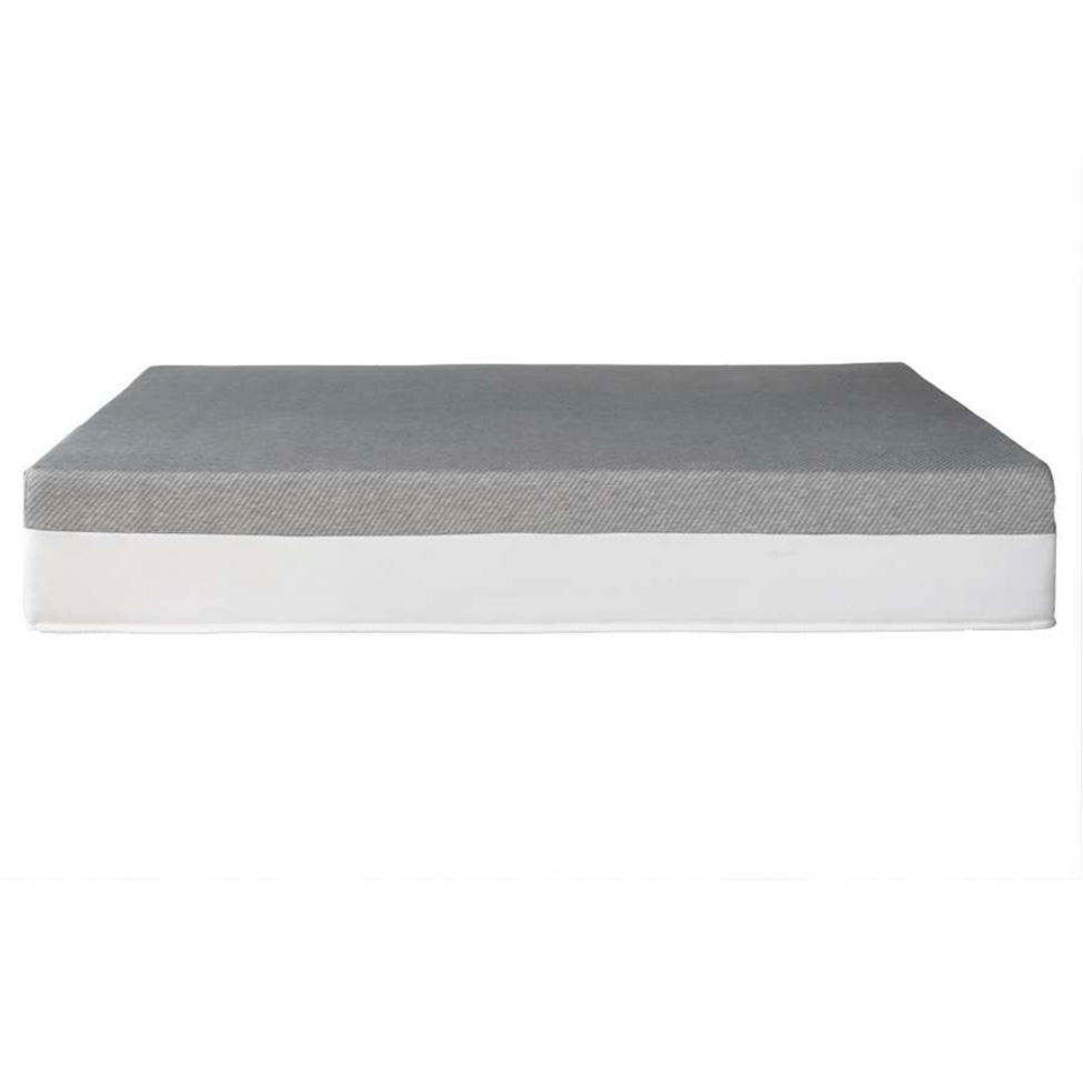 Cama Box Viúva Bege com Colchão Guldi Dream Mola Ensacada (30x128x188) e 2 Travesseiros Guldi Soft Nasa Cinza e Branco