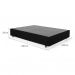Cama Box Viúva Com Guarda Objetos Azul com Colchão Guldi Dream Mola Ensacada (30x128x188) e 2 Travesseiros Guldi Dream Branco e Azul