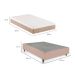 Cama Box Viúva com Colchão Guldi Comfort com Massageador Quântico Molas Ensacadas (30x128x188) Bege e Branco