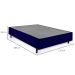 Cama Box Viúva com Colchão Guldi Duplo Plus D28 Branca e Azul