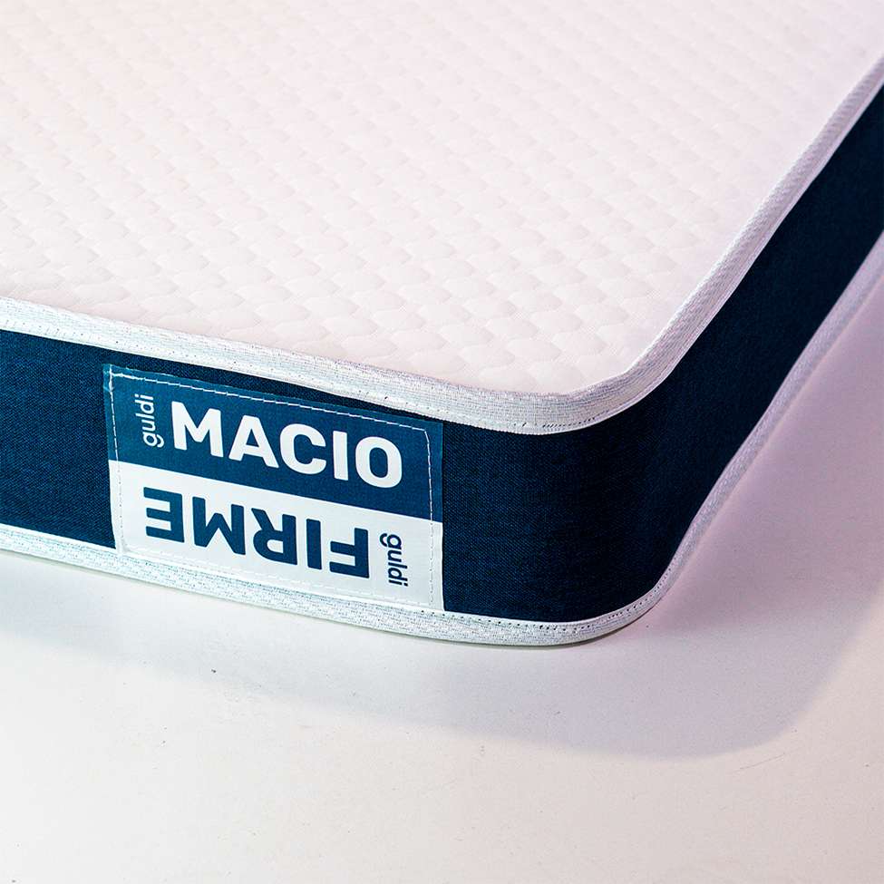 Cama Box Viúva com Colchão Guldi Duplo Plus D28 Branca e Azul