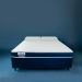 Cama Box com Colchão Casal Guldi Duplo D28 e 2 Travesseiros Guldi Soft Nasa Branco e Azul