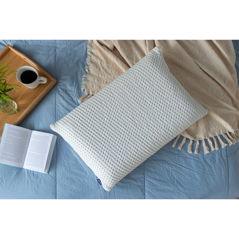 Cama Box com Colchão Solteiro Guldi Duplo D28 e 1 Travesseiro Guldi Soft Nasa Branco e Azul