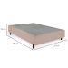 Cama Box com Colchão Viúva Guldi Duplo D28 e 2 Travesseiros Guldi Soft Nasa Branco e Bege