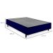 Cama Box com Colchão Viúva Macio Mola Ensacada e Travesseiro Soft Nasa Guldi Azul