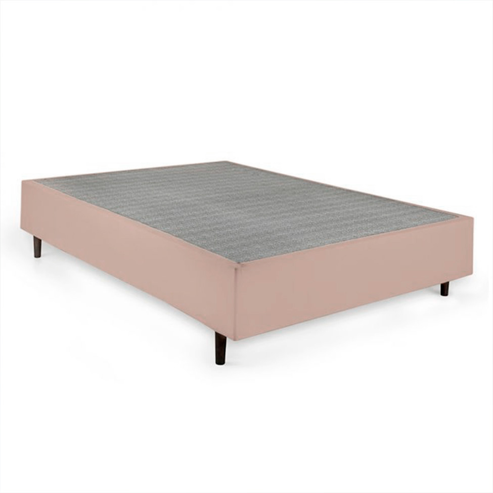 Cama Box com Colchão Viúva Macio Mola Ensacada e Travesseiro Soft Nasa Guldi Cru