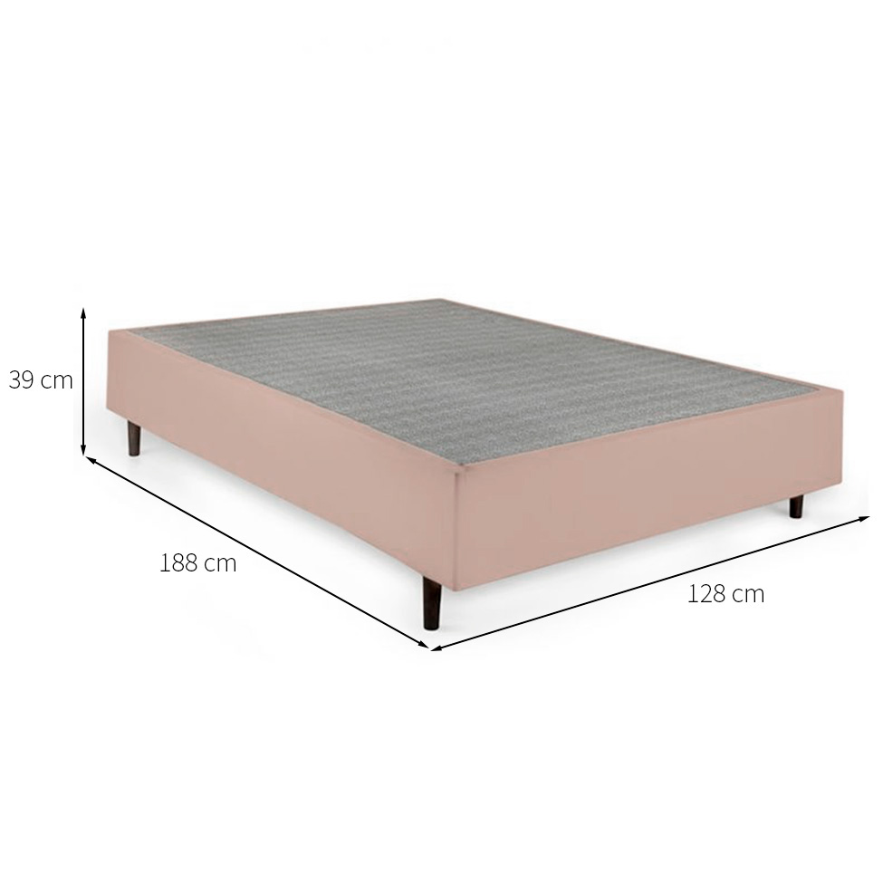 Cama Box com Colchão Viúva Macio Mola Ensacada e Travesseiro Soft Nasa Guldi Cru