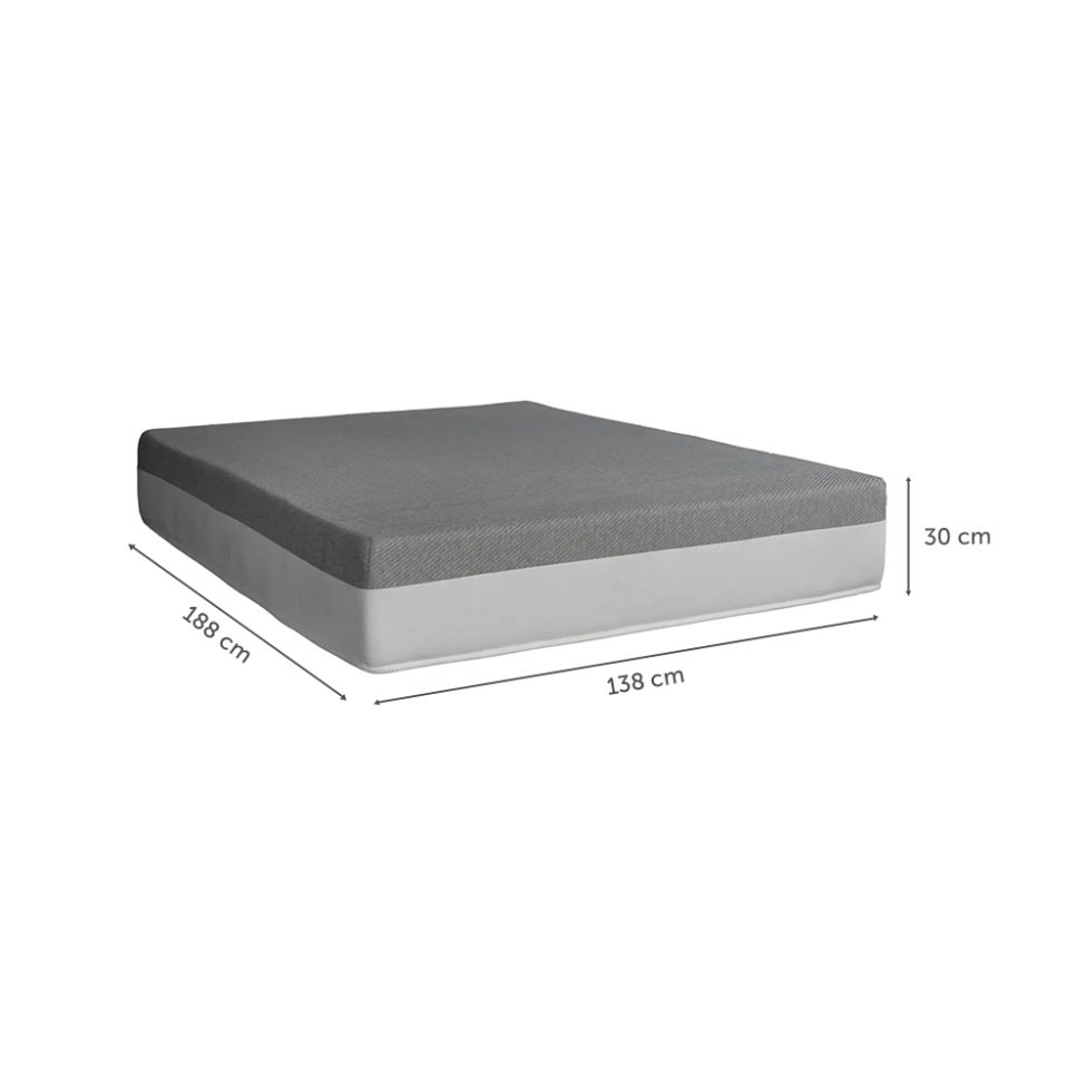 Colchão Casal Guldi Dream Mola Ensacada (30x138x188) Cinza e Branco