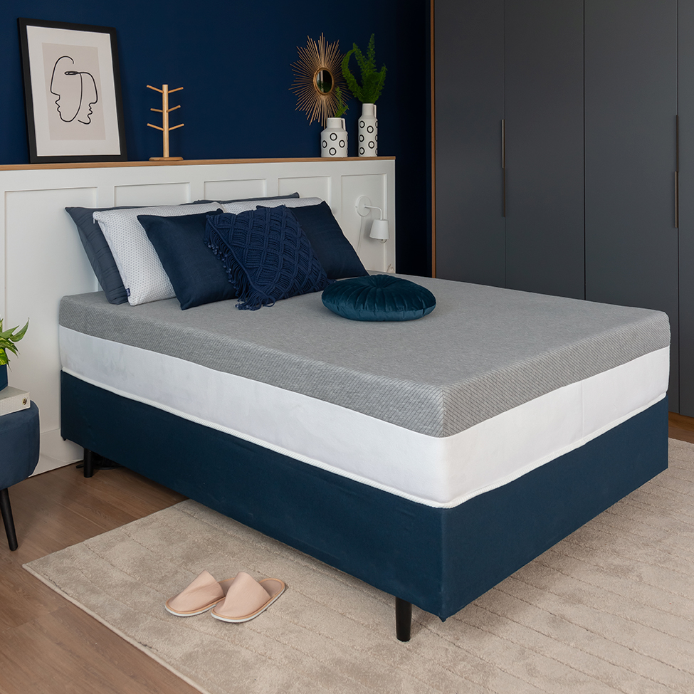 Colchão Casal Guldi Dream Mola Ensacada (30x138x188) Cinza e Branco