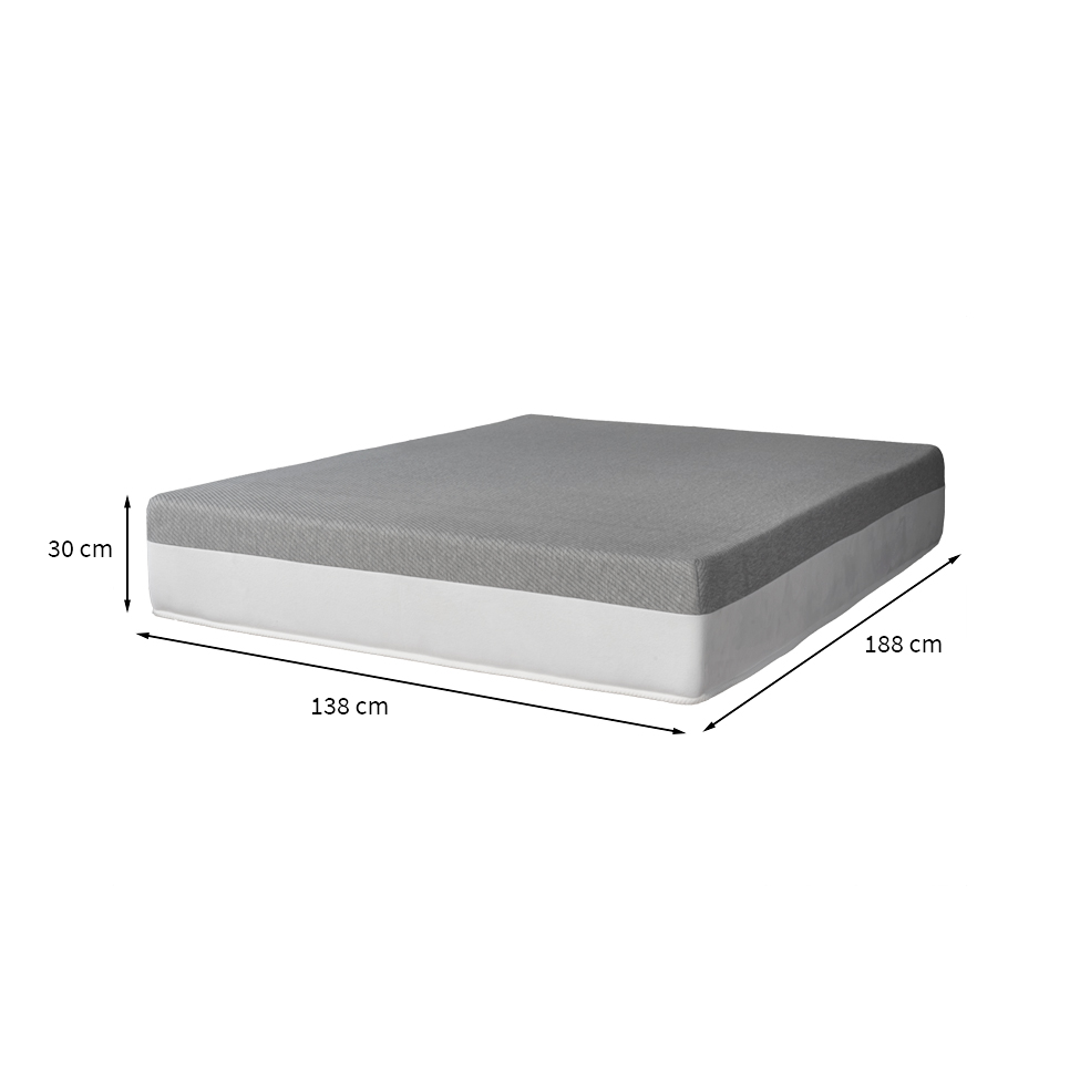 Colchão Casal Guldi Dream Mola Ensacada (30x138x188) Cinza e Branco