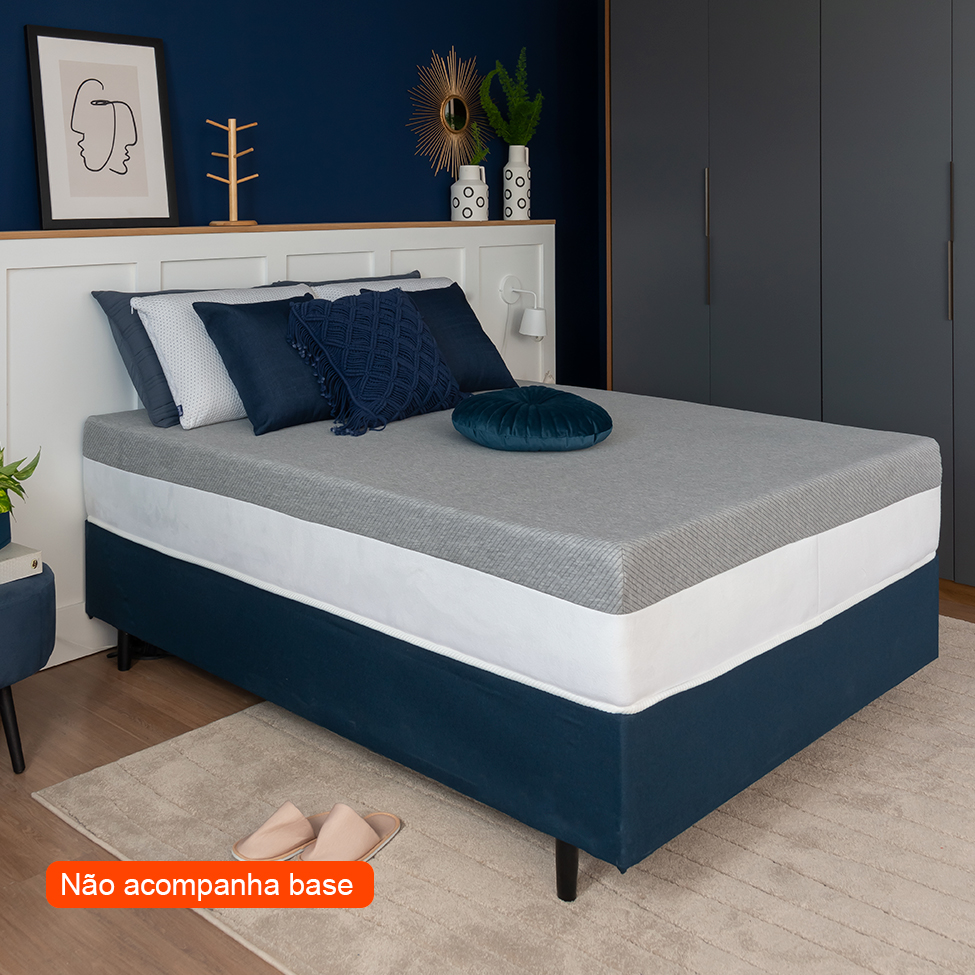 Colchão Casal Guldi Dream Mola Ensacada (30x138x188) Cinza e Branco