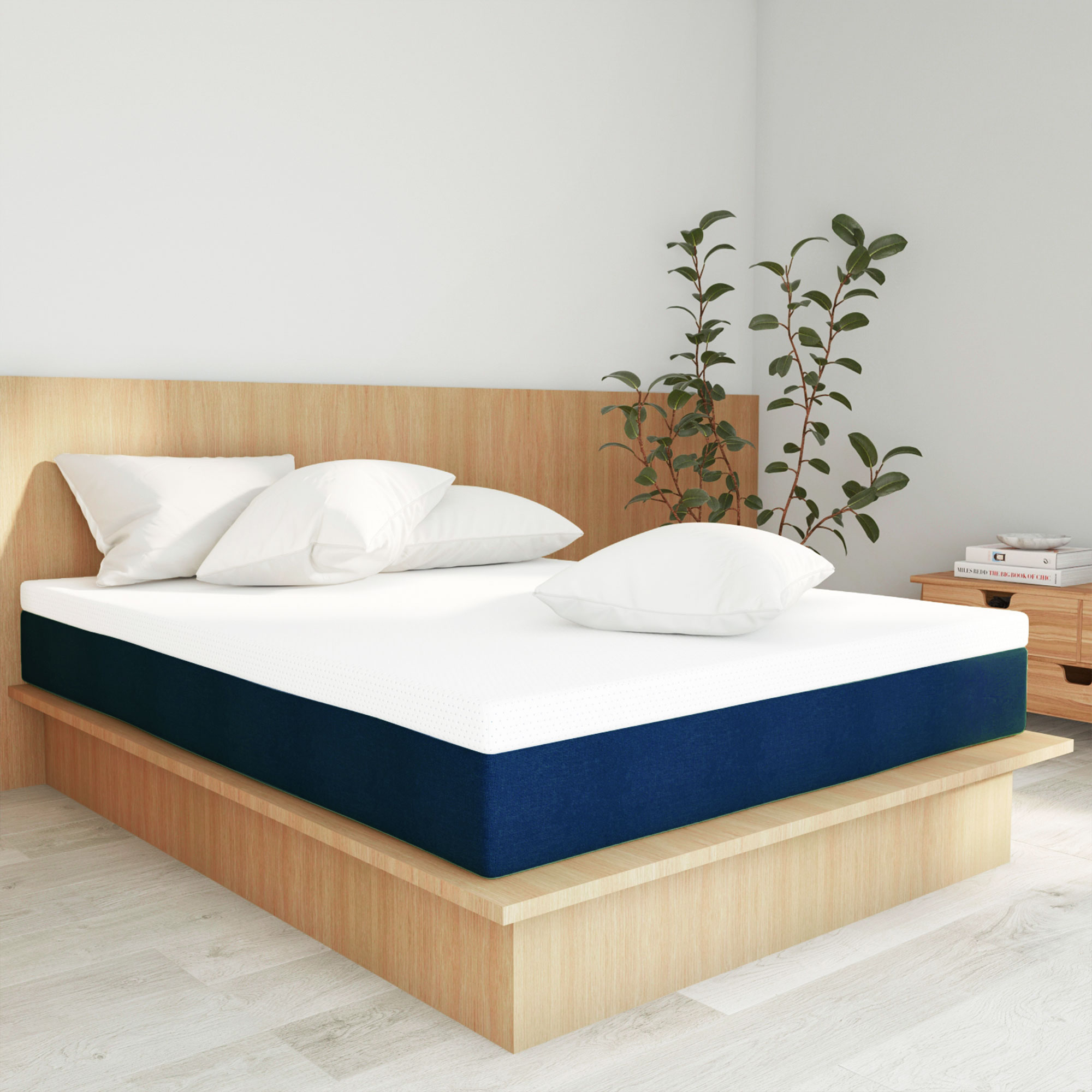 Colchão Casal Mola Ensacada Guldi Original Firme (25x138x188) Azul e Branco