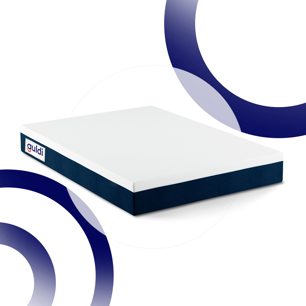 Colchão Casal Mola Ensacada Guldi Original Macio (25x138x188) Azul e Branco
