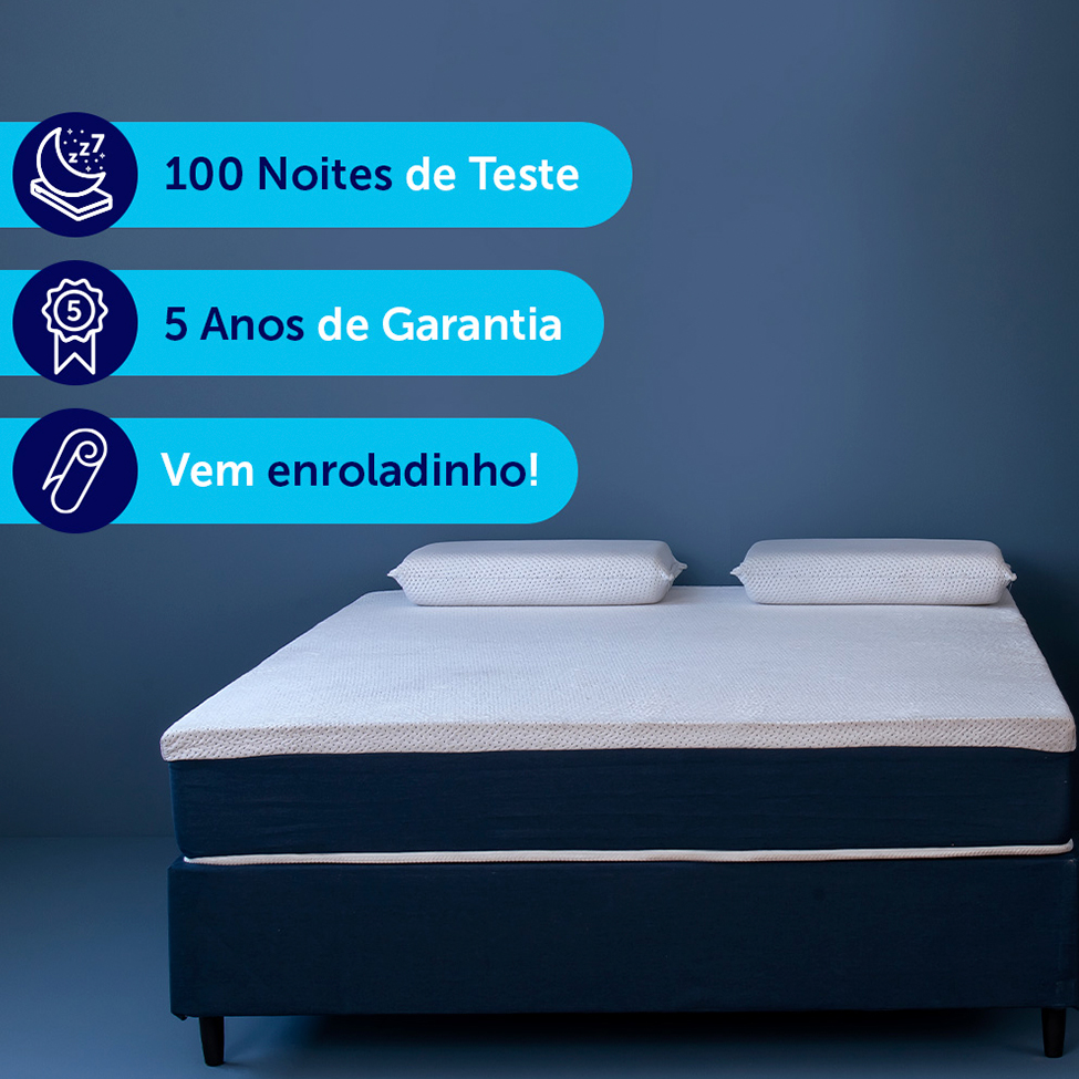 Colchão Casal Mola Ensacada Guldi Original Macio (25x138x188) Azul e Branco