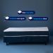 Colchão Casal Mola Ensacada Guldi Original Macio (25x138x188) Azul e Branco
