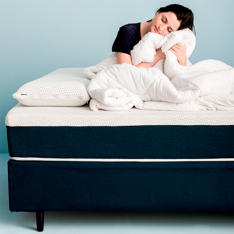 Colchão Casal Mola Ensacada Guldi Original Macio (25x138x188) Azul e Branco