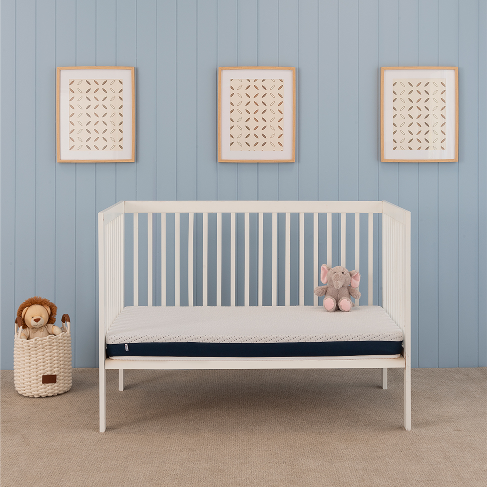 Colchão Infantil Guldi Baby D20 (10x70x130) Branco e Azul