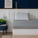 Colchão King Guldi Dream Mola Ensacada (30x158x198) com 2 Travesseiros Guldi Soft Nasa Branco e Cinza
