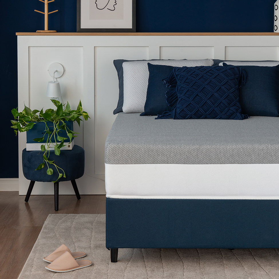 Colchão King Guldi Dream Mola Ensacada (30x193x203) Cinza e Branco