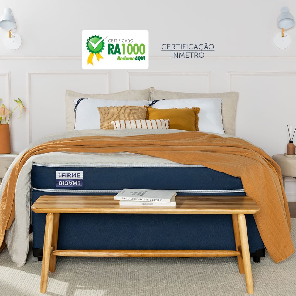 Colchão King Guldi Duplo D28 com 2 Travesseiros Guldi Soft Nasa Branco