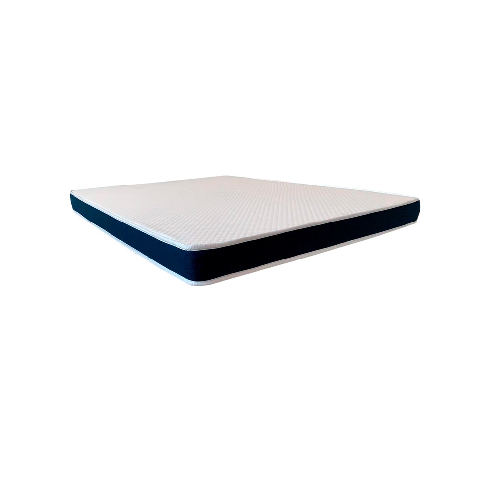 Colchão Queen Espuma D28 Guldi Duplo 12cm (12x158x198) Azul e Branco
