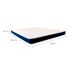 Colchão Queen Espuma D28 Guldi Duplo 12cm (12x158x198) Azul e Branco