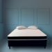 Colchão Queen Espuma D28 Guldi Duplo 12cm (12x158x198) Azul e Branco