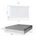 Colchão Queen Guldi Dream Mola Ensacada (30x158x198) com 2 Travesseiros Guldi Soft Nasa Branco e Cinza