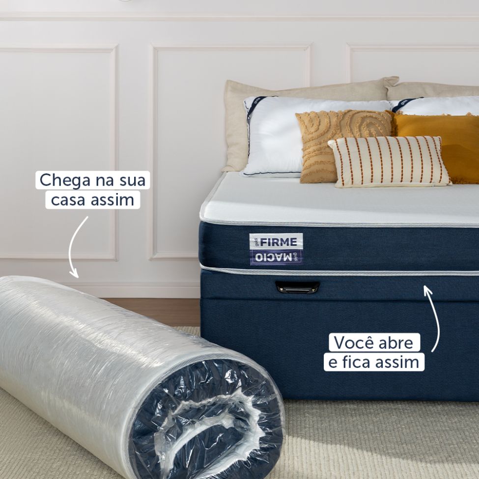 Colchão Queen Guldi Duplo D28 com 2 Travesseiros Guldi Soft Nasa Branco