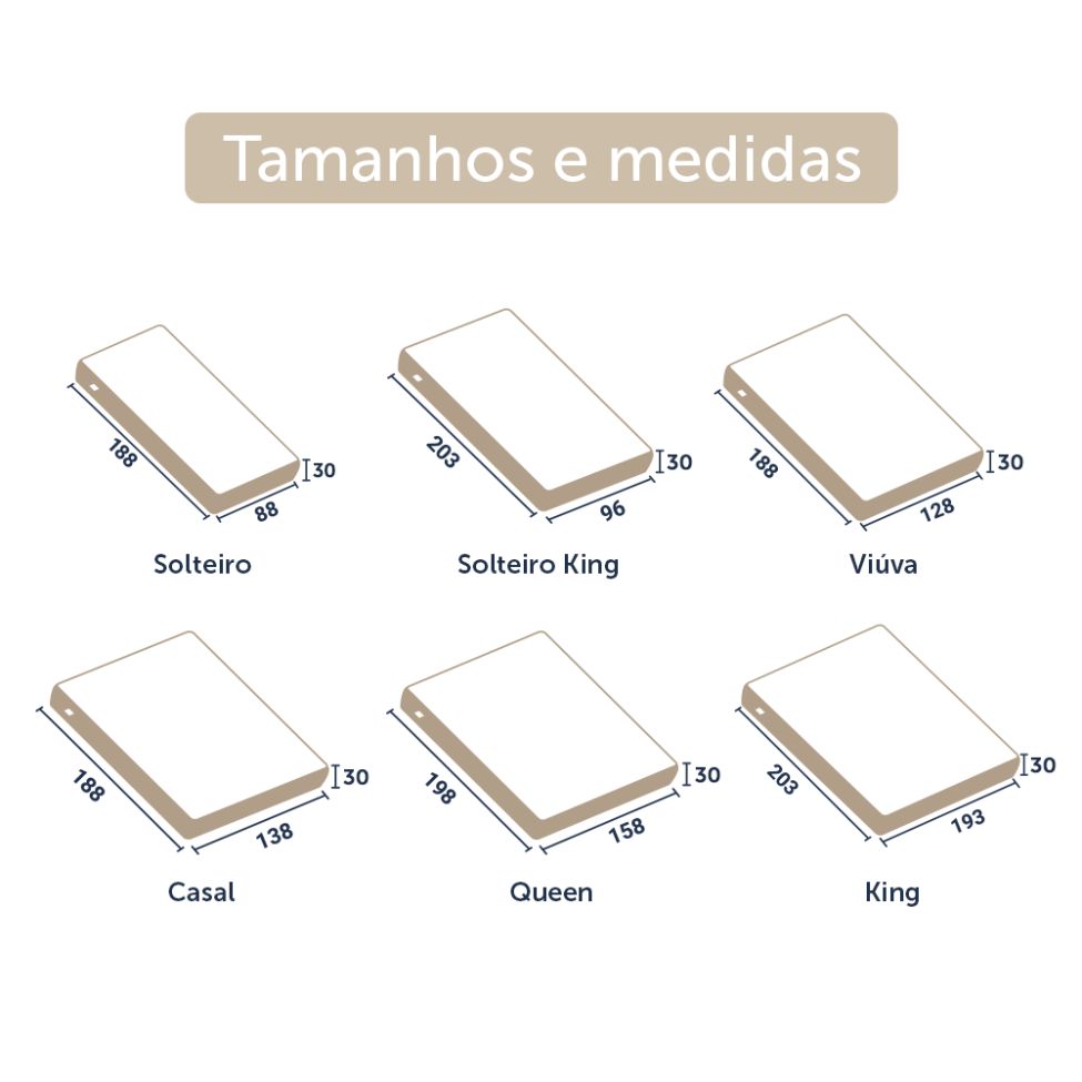 Colchão Queen Guldi Massageador Quântico Molas Ensacadas (30x158x198) Branco e Bege