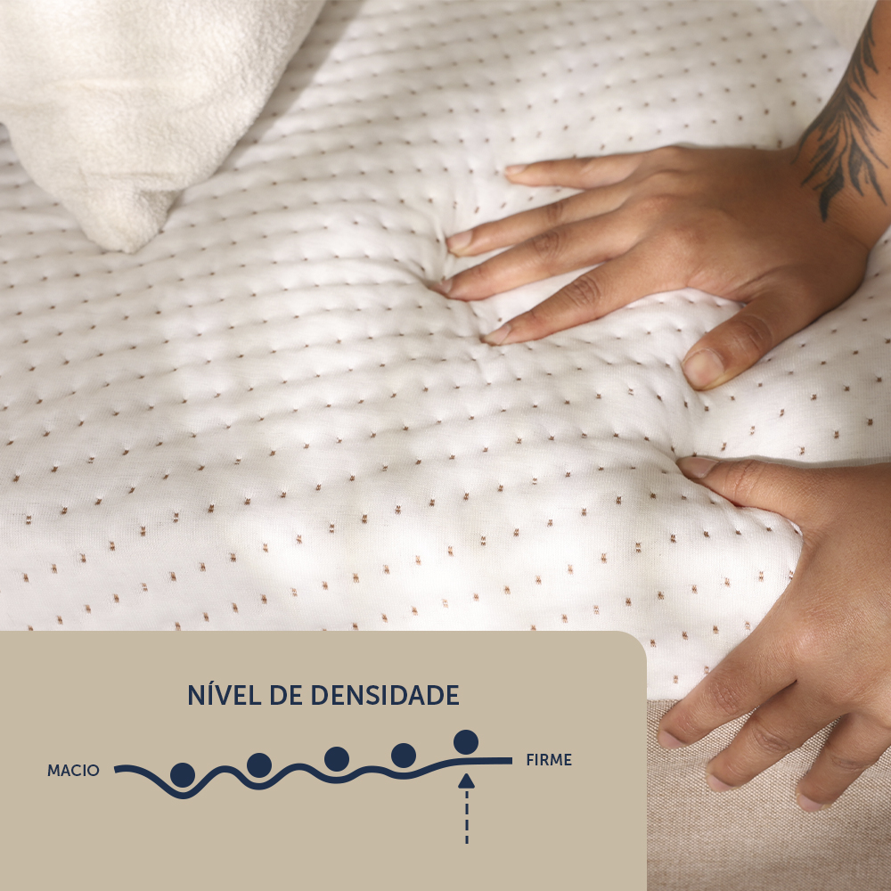 Colchão Queen Guldi Massageador Quântico Molas Ensacadas (30x158x198) Branco e Bege