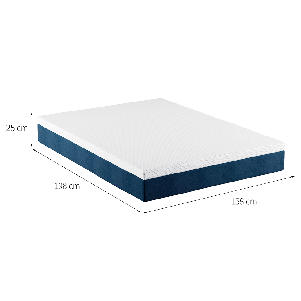 Colchão Queen Mola Ensacada Guldi Original Firme (25x158x198) Azul e Branco