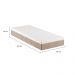 Colchão Solteirão Guldi Comfort com Massageador Quântico Molas Ensacadas (30x96x203) Branco e Bege