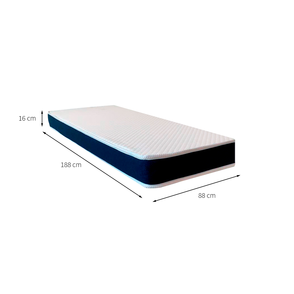 Colchão Solteiro 88 Guldi Duplo D28 com 1 Travesseiro Guldi Soft Nasa Branco