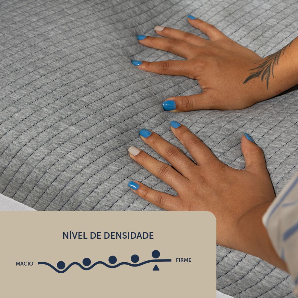 Colchão Solteiro Guldi Dream Mola Ensacada (30x88x188) Cinza e Branco