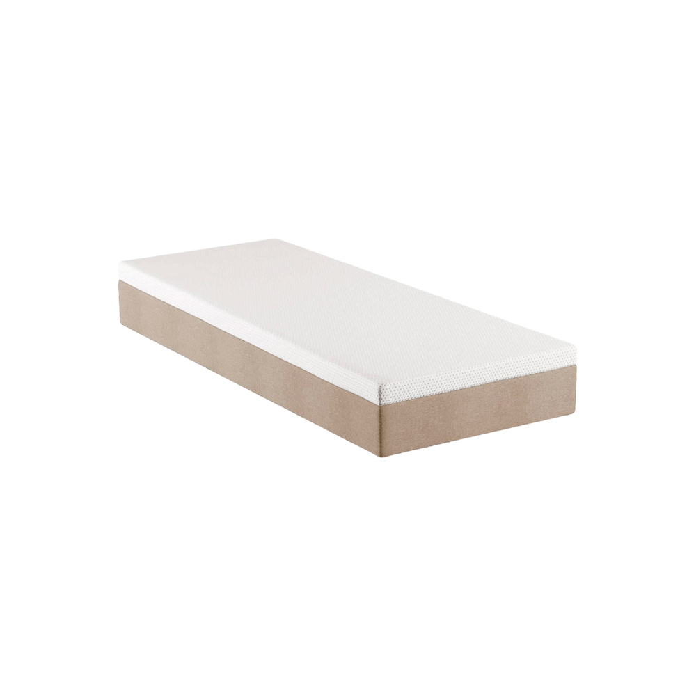 Colchão Solteiro Guldi Massageador Quântico Molas Ensacadas (30x88x188) Branco e Bege