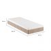 Colchão Solteiro Guldi Massageador Quântico Molas Ensacadas (30x88x188) Branco e Bege