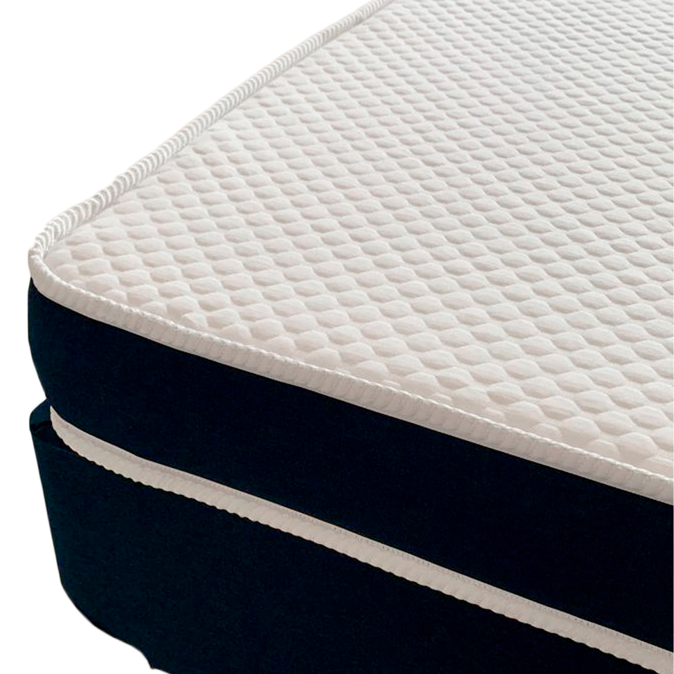 Colchão Solteiro King Guldi Duplo Plus D28 (16x96x203) Branco e Azul
