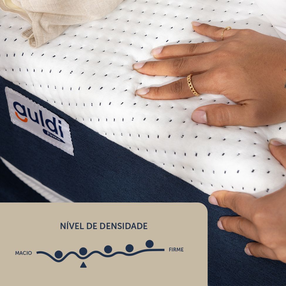 Colchão Solteiro Mola Ensacada Guldi Original Macio (25x88x188) Azul e Branco