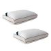 Colchão Viúva Guldi Dream Mola Ensacada (30x128x188) com 2 Travesseiros Guldi Dream Cinza e Branco