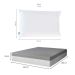 Colchão Viúva Guldi Dream Mola Ensacada (30x128x188) com 2 Travesseiros Guldi Soft Nasa Branco e Cinza