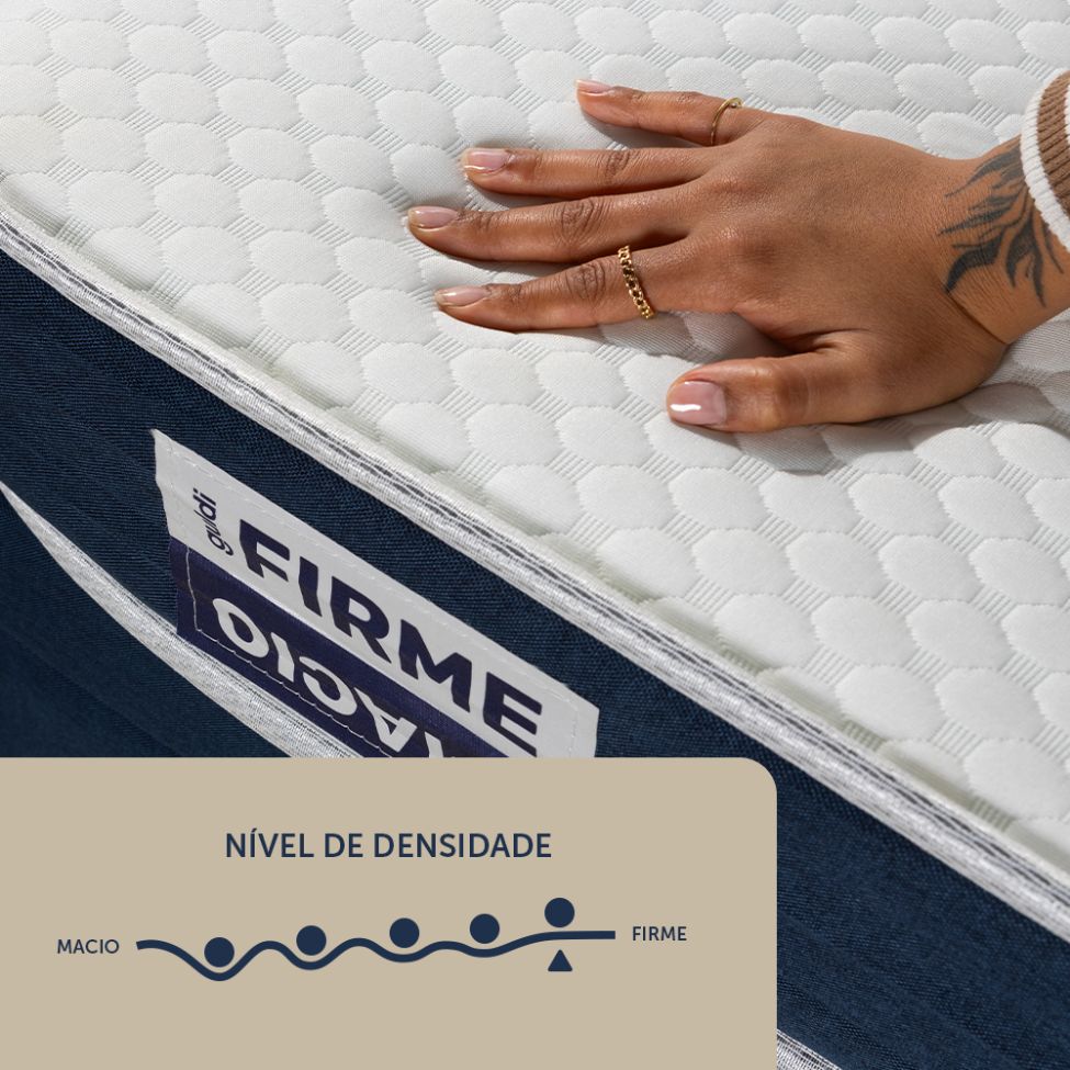 Colchão Viúva Guldi Duplo Plus D28 (16x128x188) Branco e Azul