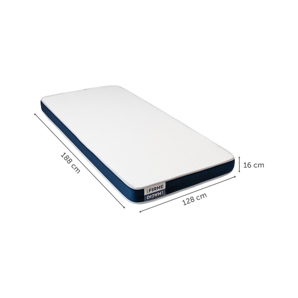 Colchão Viúva Guldi Duplo Plus D28 (16x128x188) Branco e Azul