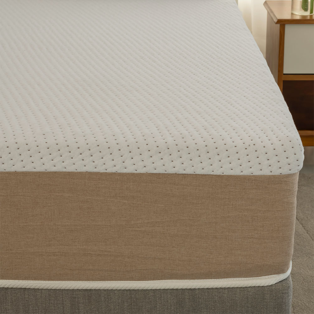 Colchão Viúva Guldi Massageador Quântico Molas Ensacadas (30x128x188) Branco e Bege