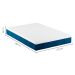 Colchão Viúva Mola Ensacada Guldi Firme (25x128x188) e 2 Travesseiros Guldi Nasa Viscoelástico Azul e Branco