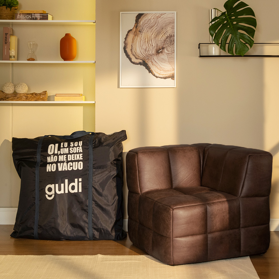 Módulo Canto Sofá Guldi Popup Corino Café
