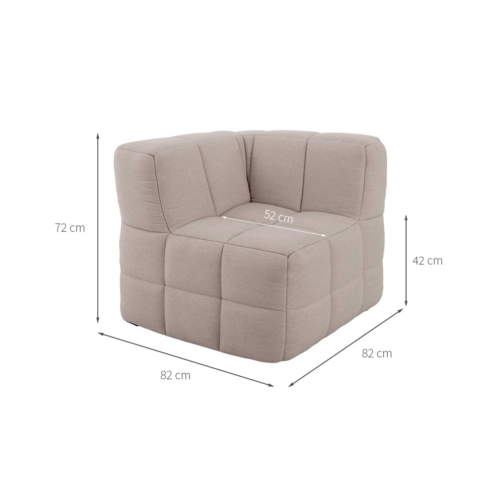 Módulo Canto Sofá Guldi Popup Linho Cru