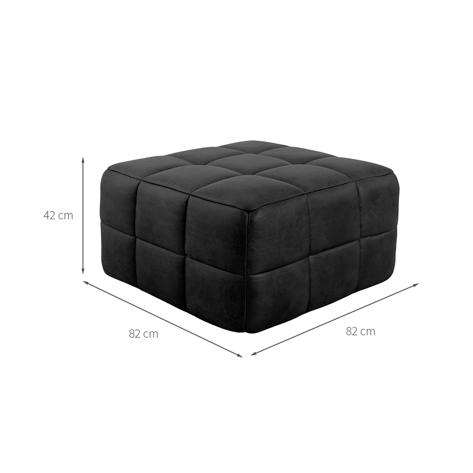 Módulo Puff Sofá Guldi Popup Corino Preto