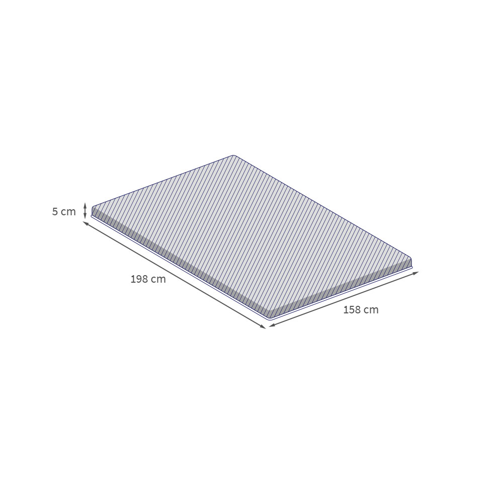 Pillow Top Queen Guldi Dream Espuma D50 Viscoelástica com Alça (5x158x198) Branco e Cinza